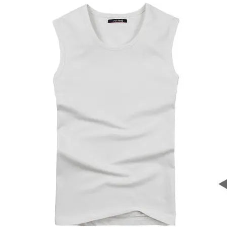 Mens Cotton T-Shirts V-Neck Sleeveless Muscle Tank Shirts Gym