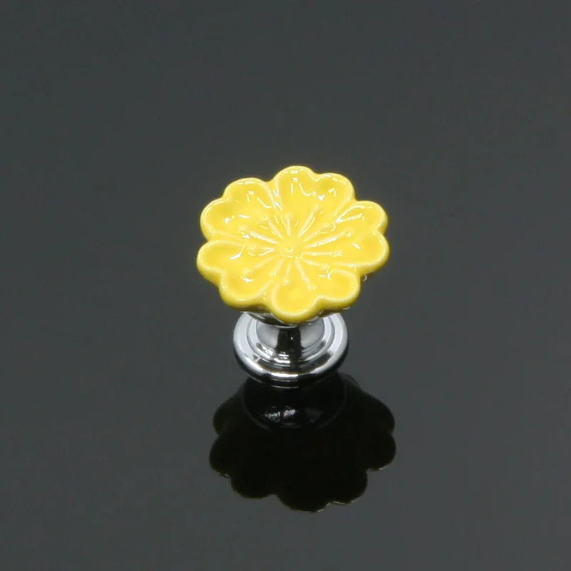KAK Orchid Ceramic Handles Drawer Knobs