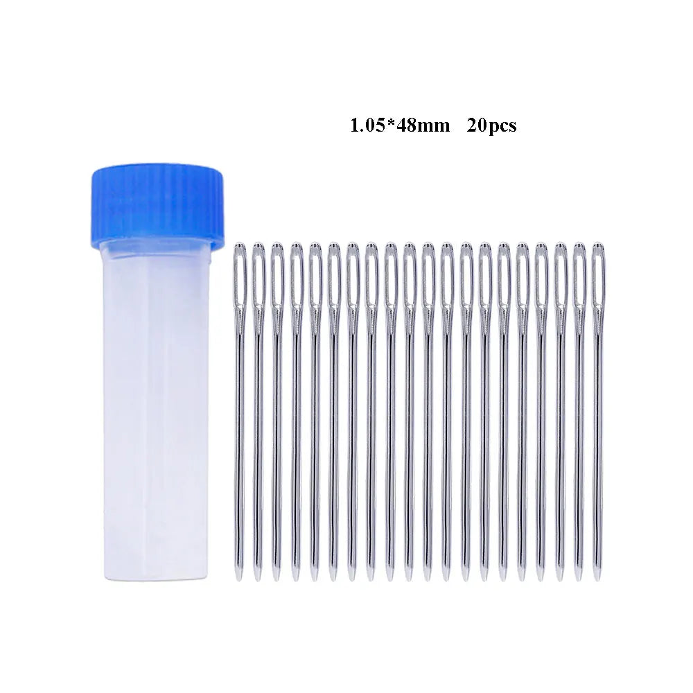 20/100PCS Large-Eye Blunt Point Tapestry Needles Hand Sewing Round Embroidery Silvery Needle DIY Apparel Sewing