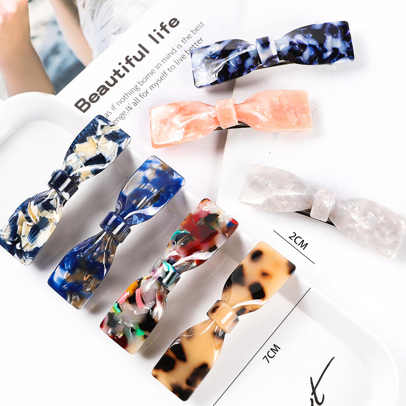 Fashion Hair Clips for Women Acetate Hair Clip Elegant Colorful Bow