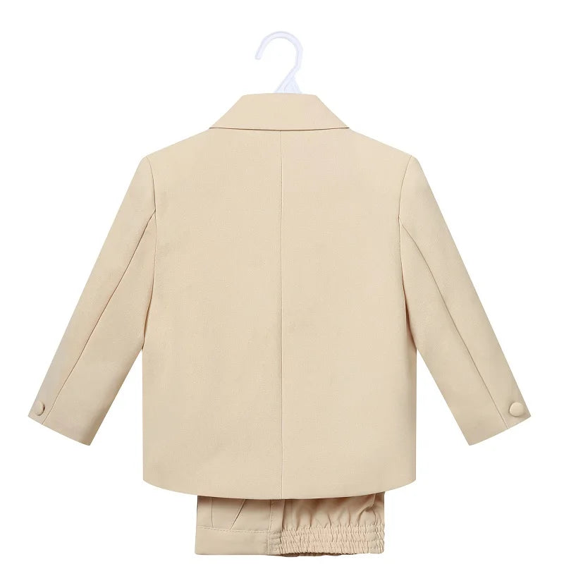 Baby Boy Formal Clothes Set Jacket+Shirt+Vest+Bowtie+Pant