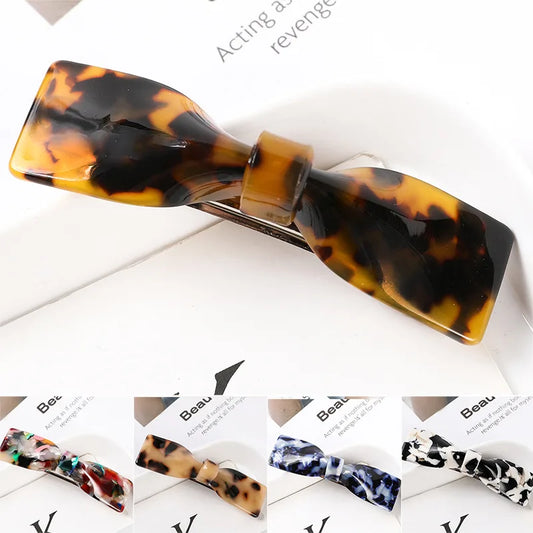 Fashion Hair Clips for Women Acetate Hair Clip Elegant Colorful Bow