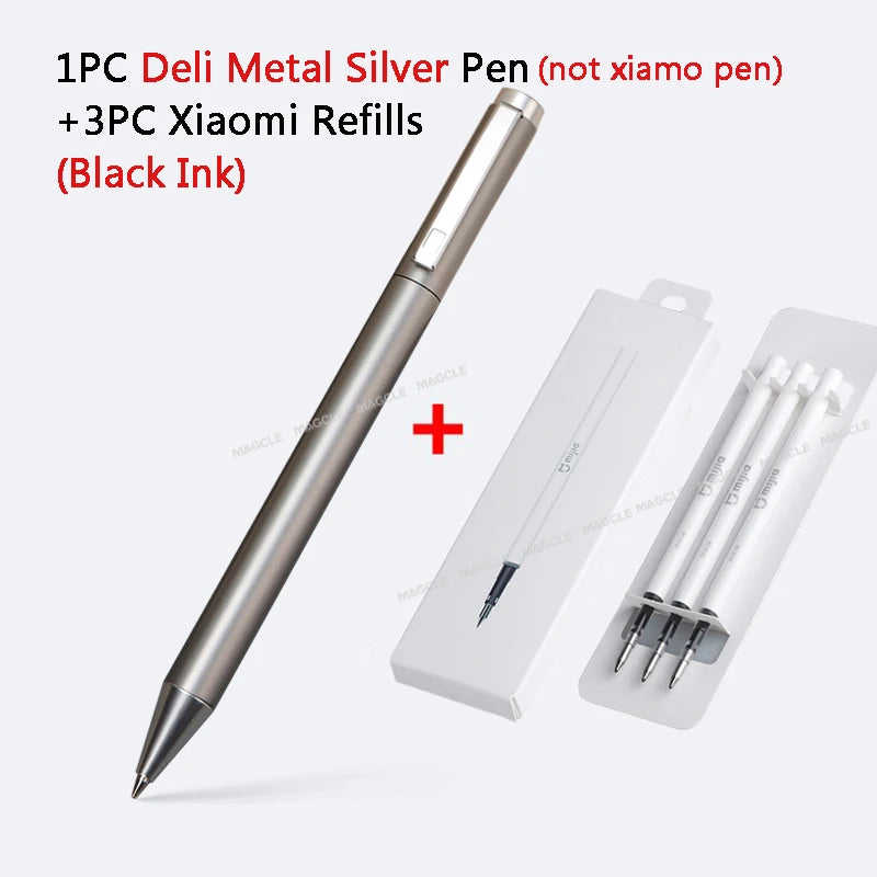 Deli Metal Sign Pen Pens Gold / Silver Gel Pen 0.5mm Refils Gold Silver PREMEC