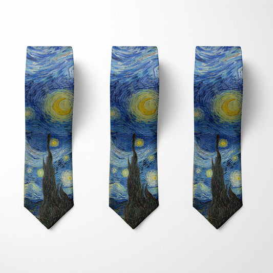 3D Printed 8cm Wide Men's Tie Van Gogh Oil Painting