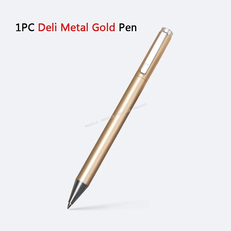 Deli Metal Sign Pen Pens Gold / Silver Gel Pen 0.5mm Refils Gold Silver PREMEC