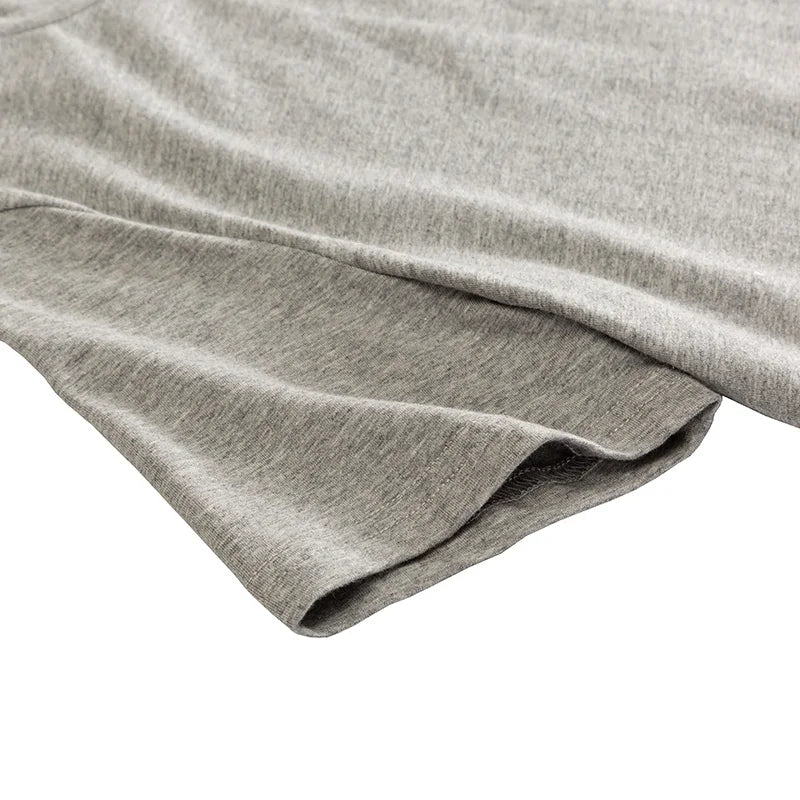 Casual Loose Short Sleeve Split Out Black Female Sexy Long Dress