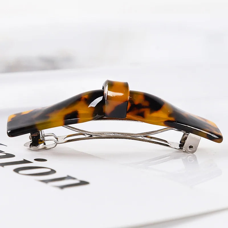 Fashion Hair Clips for Women Acetate Hair Clip Elegant Colorful Bow