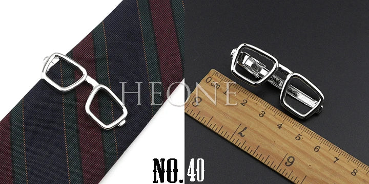 Men's  Daily Tie Clips Accessories Chrome Stainless Tool Glasses Pen