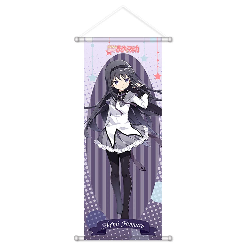 Kaname Madoka Akemi Homura Scroll Canvas Wall Hanging Painting