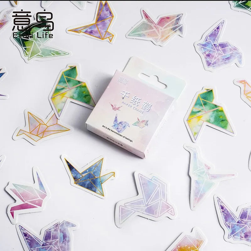 46pcs/set Autumn Flower Sticker Diy Scrapbooking Diary Planner Decoration