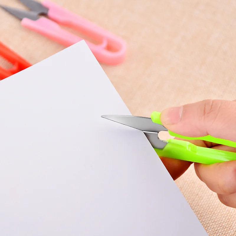 U-Shape Sewing Scissors Stainless Steel Clippers for Yarn Embroidery Tailoring