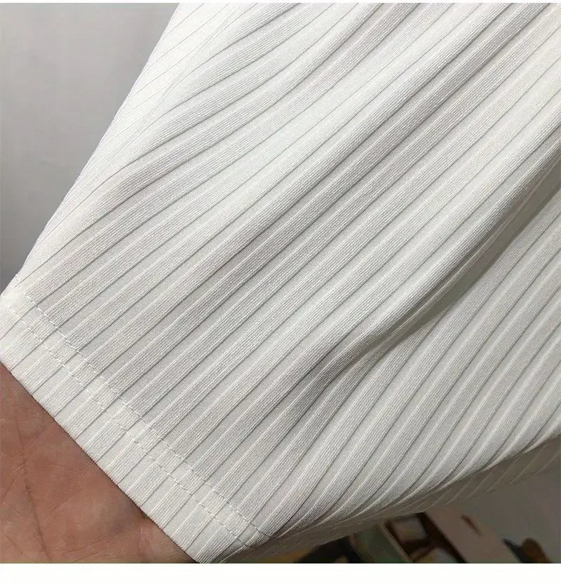 Men's Clothing  Silk Quick Dry Short Sleeve T-Shirt