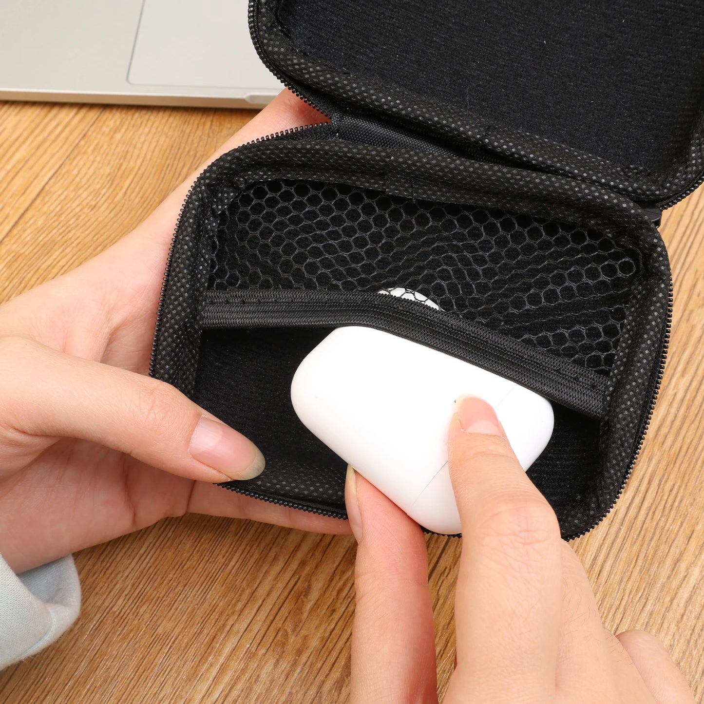 Leather EVA Digital Accessories Storage Bag