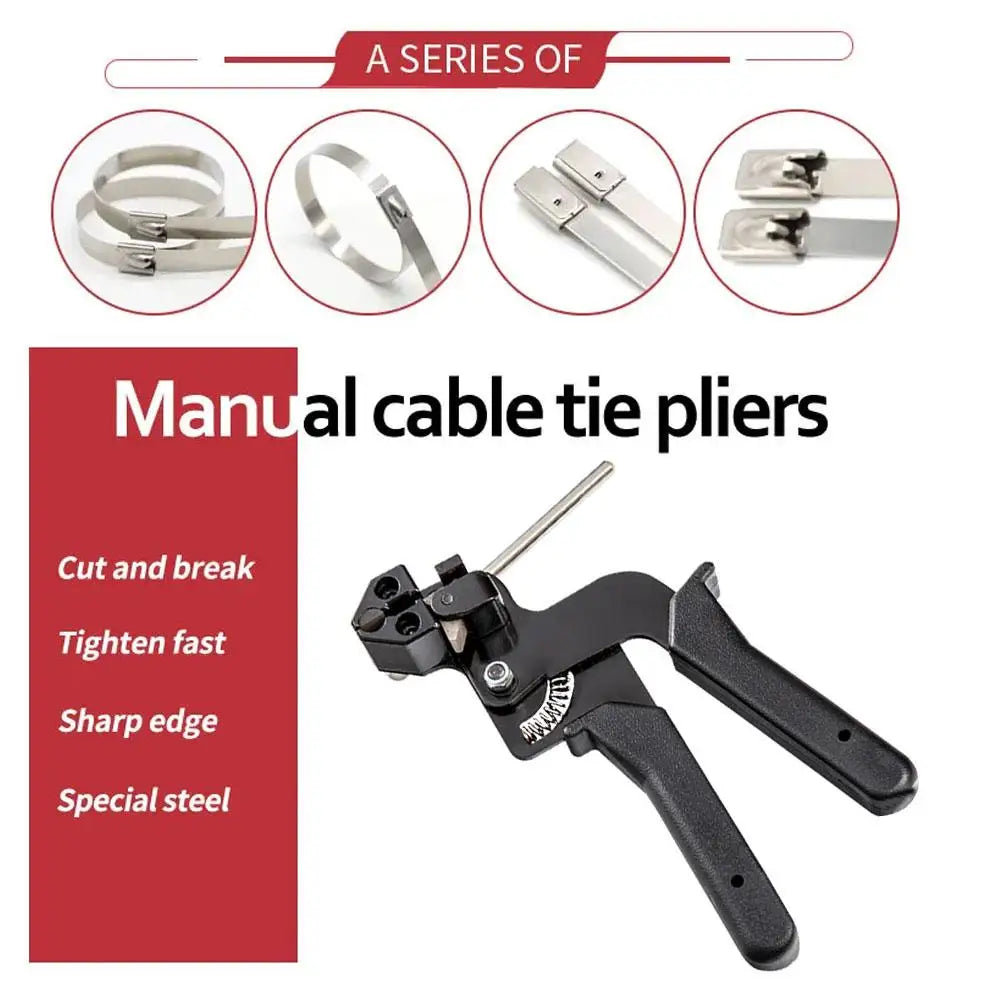 NEW Cable Tie Plier Fastening Strap Cable Tie Gun Automatic Cutting Tool