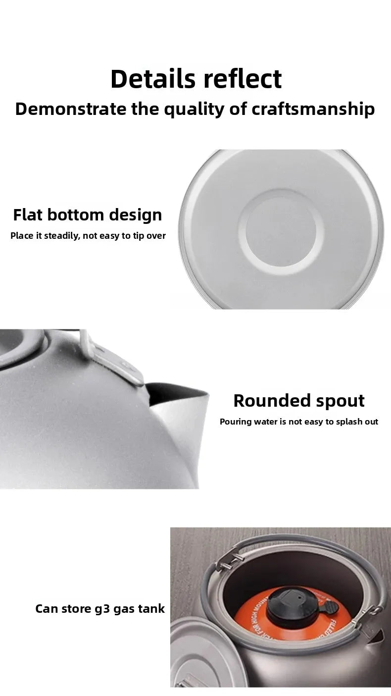 Keith Titanium Kettle with Folding Handle