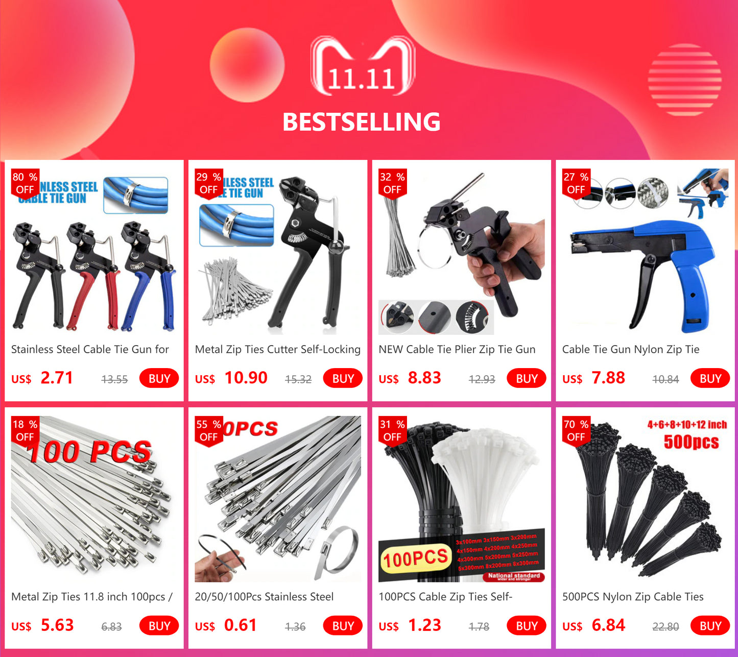 NEW Cable Tie Plier Fastening Strap Cable Tie Gun Automatic Cutting Tool