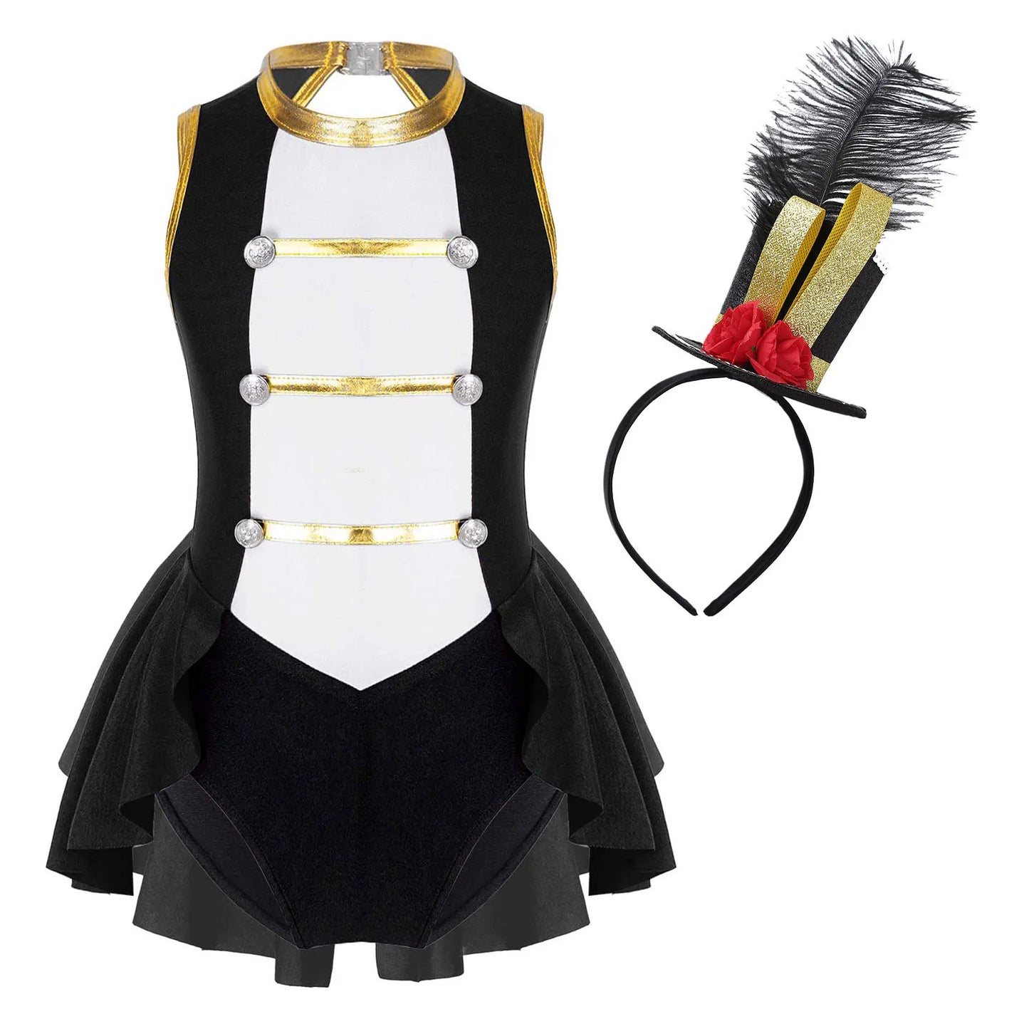 Girls Ringmaster Circus Costume Festival Performance