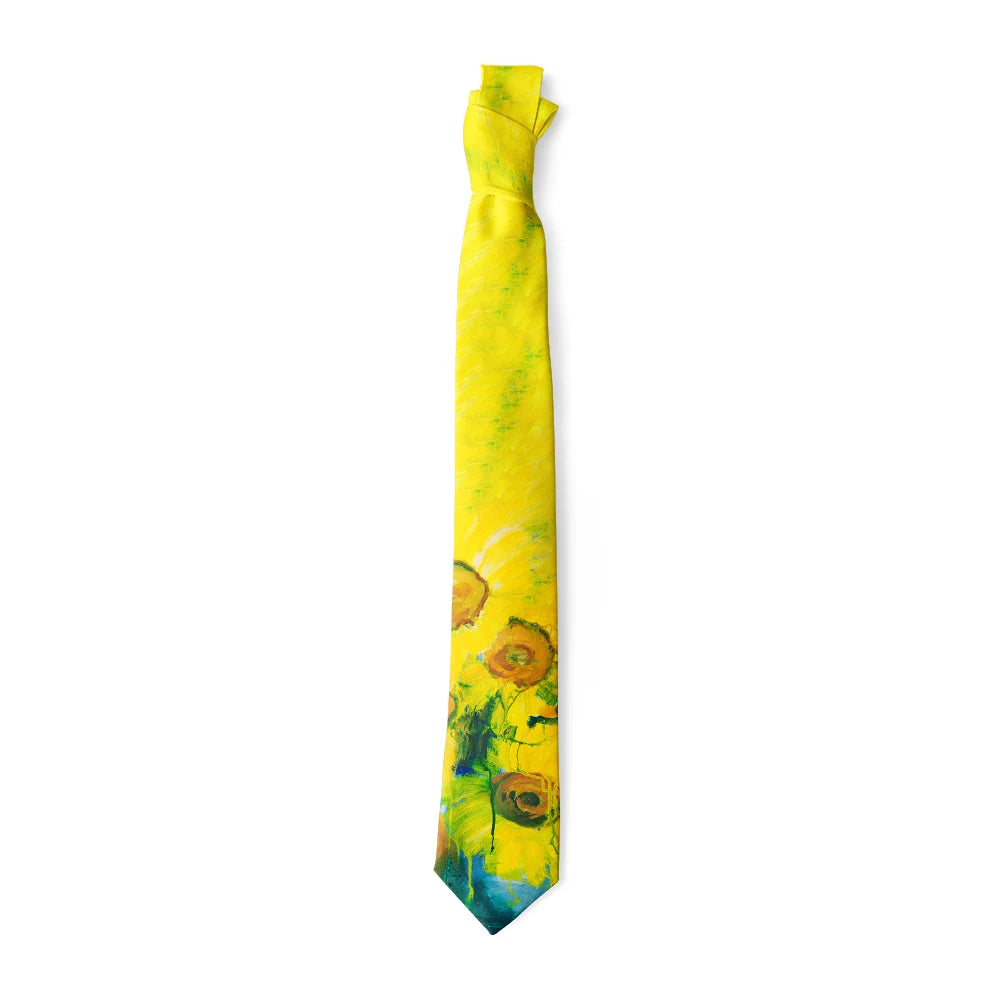 Famous Oil Painting Printed Tie Adult 8cm Wide Narrow Polyester