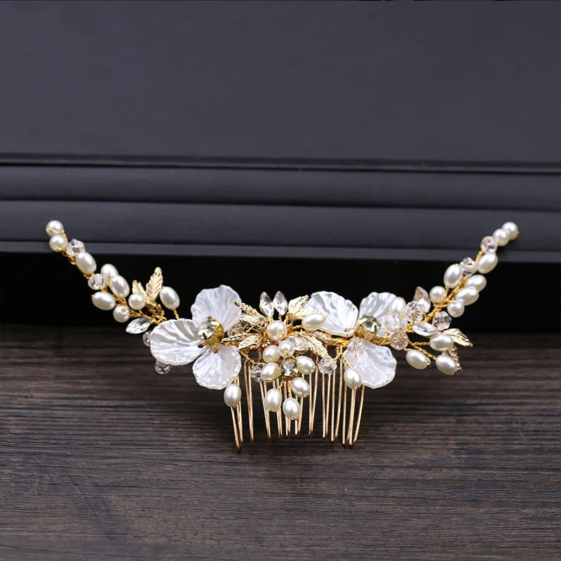Wedding Hair Accessories Flower Hair Clips Hairpin Crystal Bride Headdress