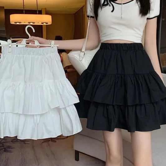 Pleated A-Line Skirt