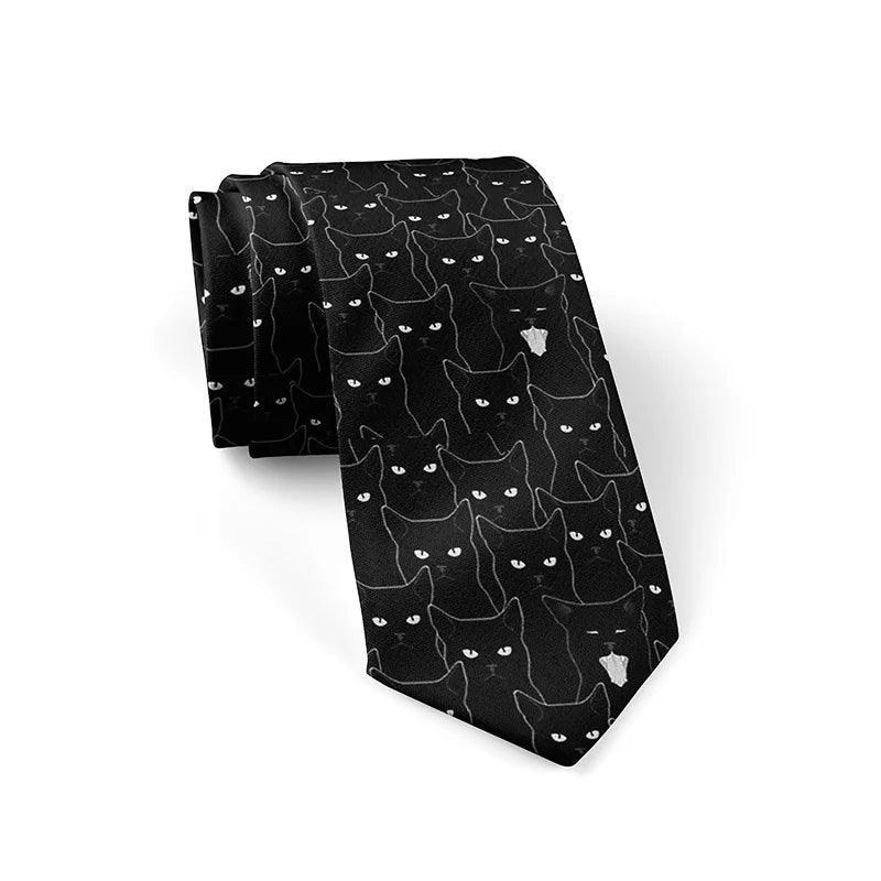 Fun Mathematical Formula Men's Tie 3D Printing 8CM Fashion