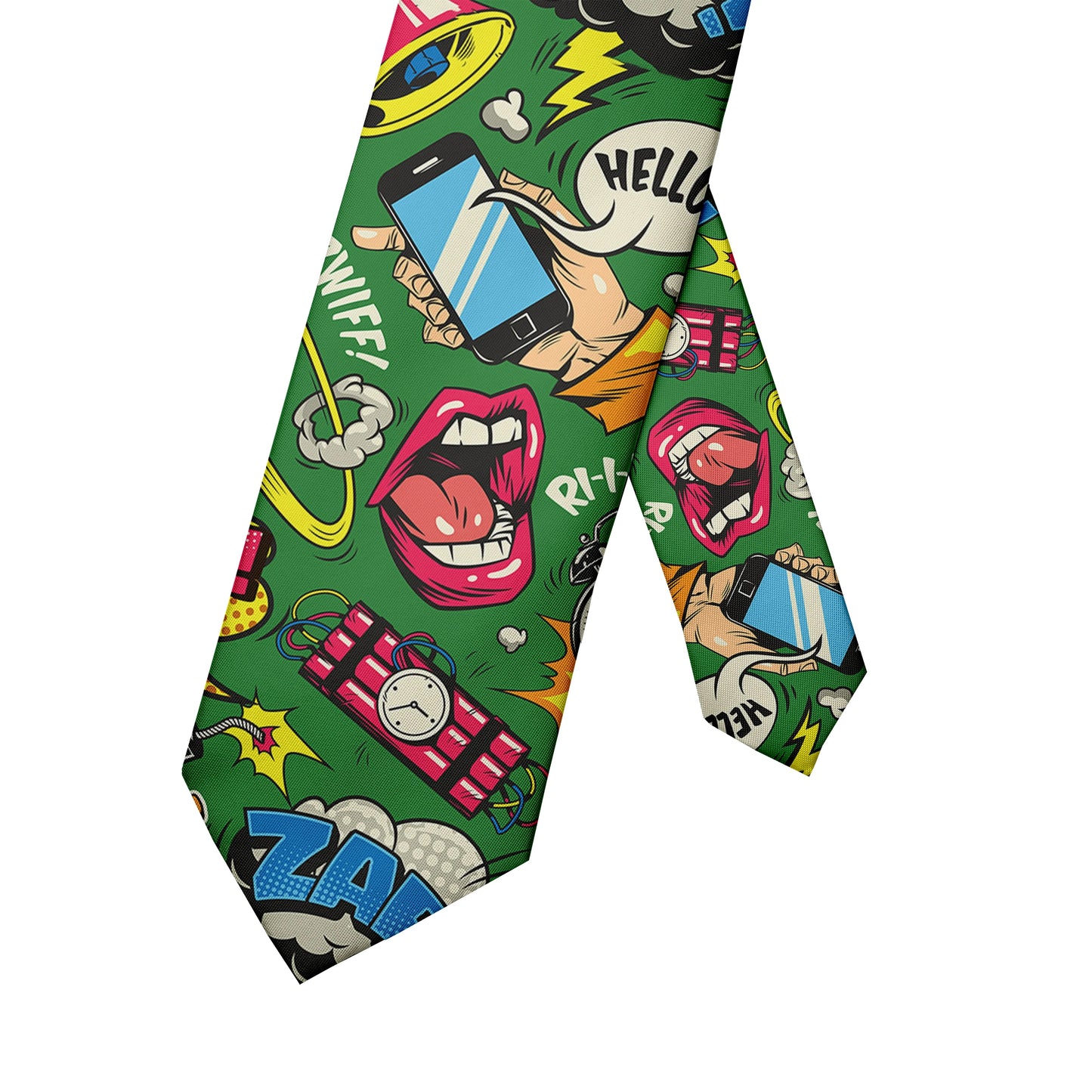 Cartoon printed tie men's casual fashion