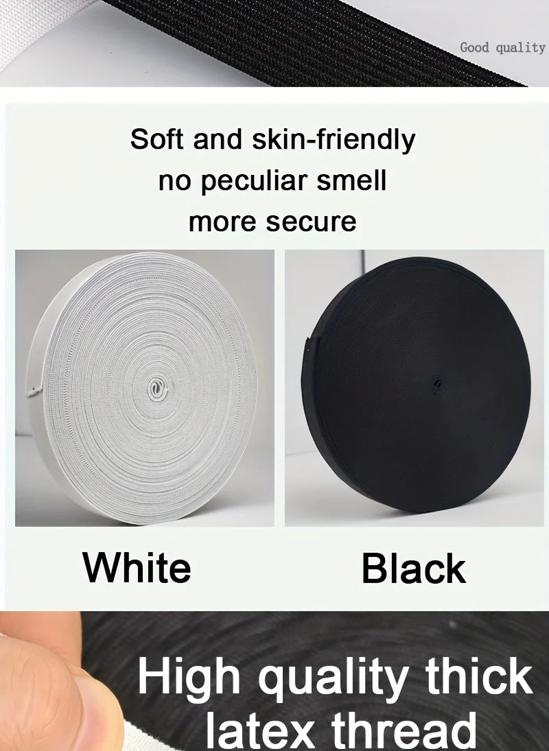 10m Sewing Elastic Band or Rubber Band for Clothes Stitching Accessories