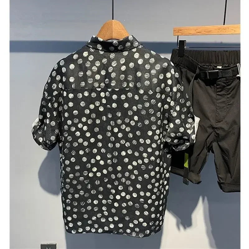 Men's Clothing Modest Summer Shirt Short Sleeve Loose Fit Casual