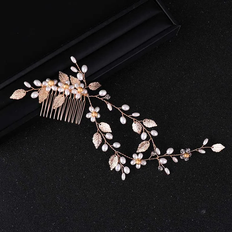 Wedding Hair Accessories Flower Hair Clips Hairpin Crystal Bride Headdress
