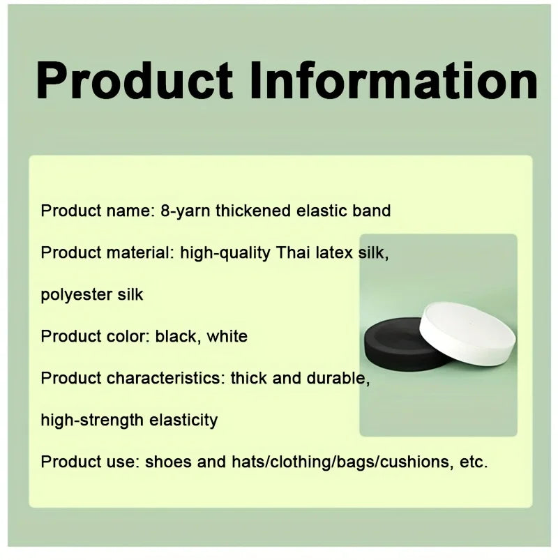 10m Sewing Elastic Band or Rubber Band for Clothes Stitching Accessories