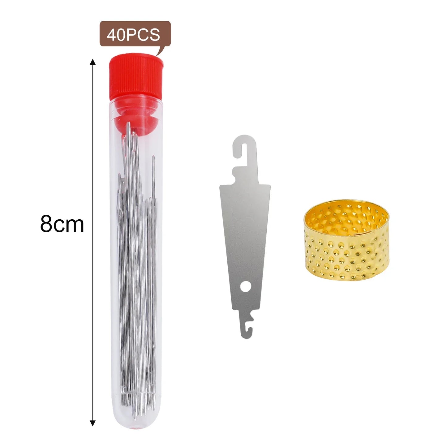 Big Eyed Sewing Needles Set with Diverse Practical Tools Stainless Steel Sewing Needles Household DIY Apparel Sewing Supplies