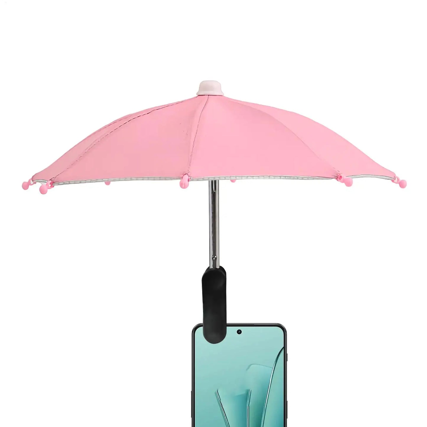 Cell Phone Umbrella Holder with Clip for Sun Shade