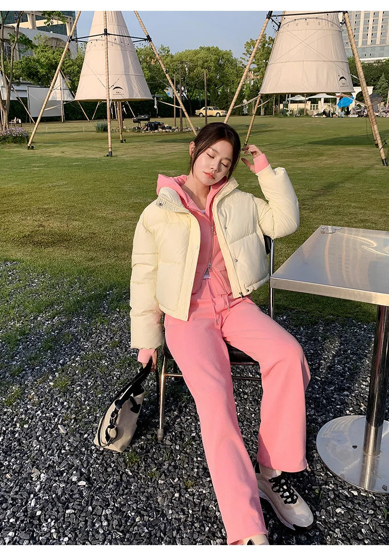 Coat Zipper Puffer Jacket Korean Fashion Cotton-padded Jacket