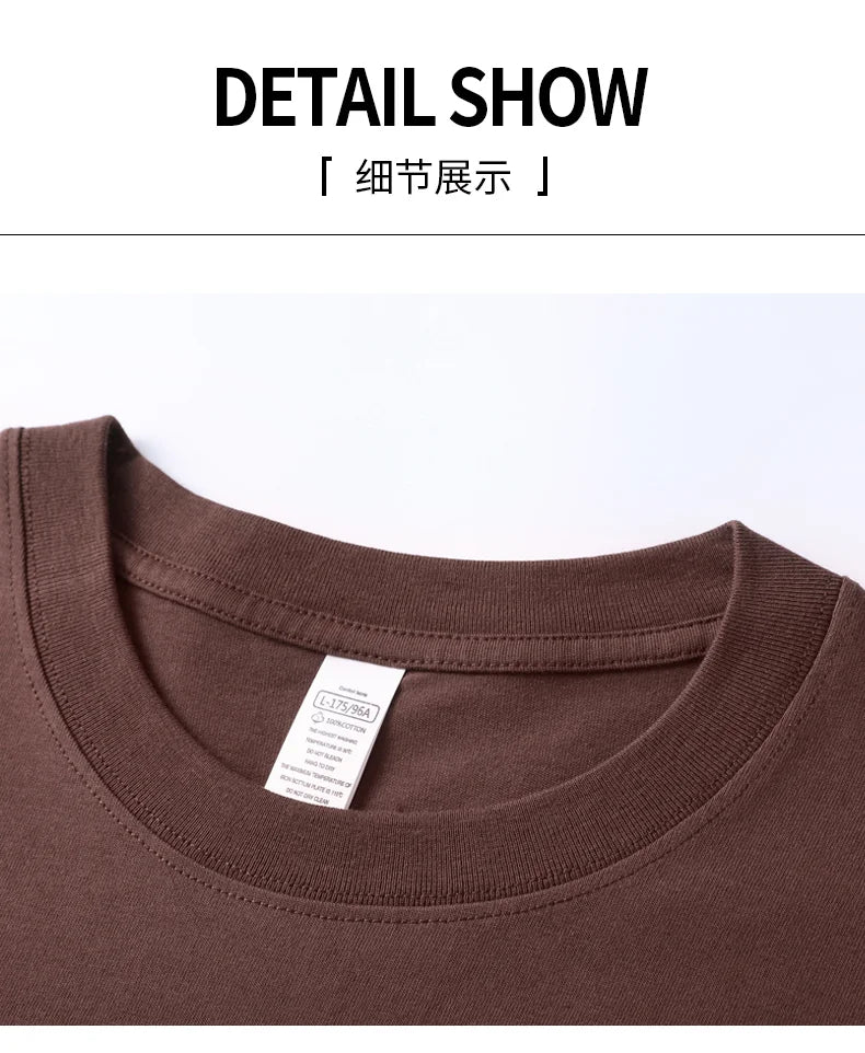 Man t Shirts 100 % Cotton High Quality Classic Plain Round Neck