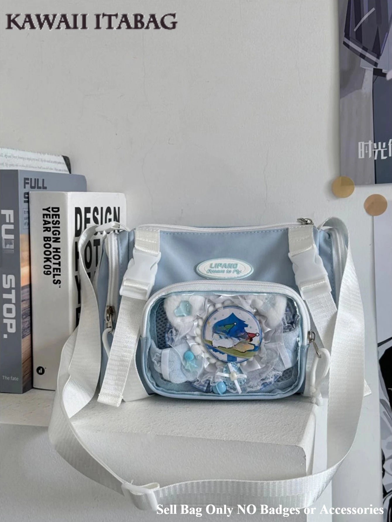 Women Multipocket Clear Transparent Bag Summer Crossbody Bags