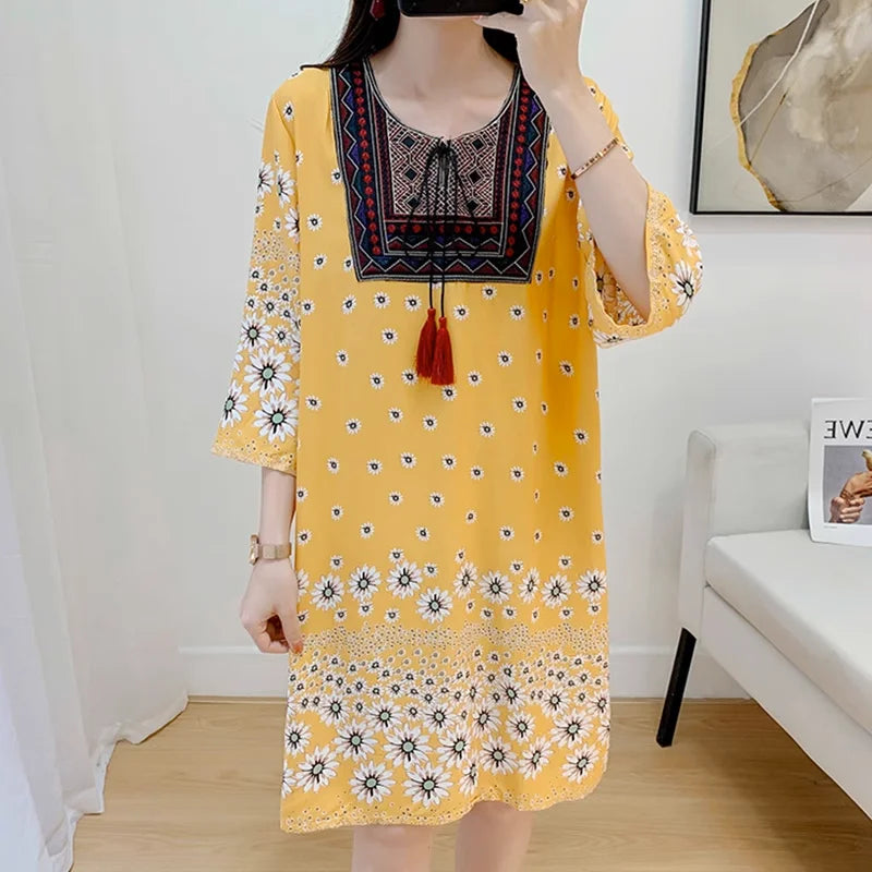 Indian Dress Summer Vintage Causal