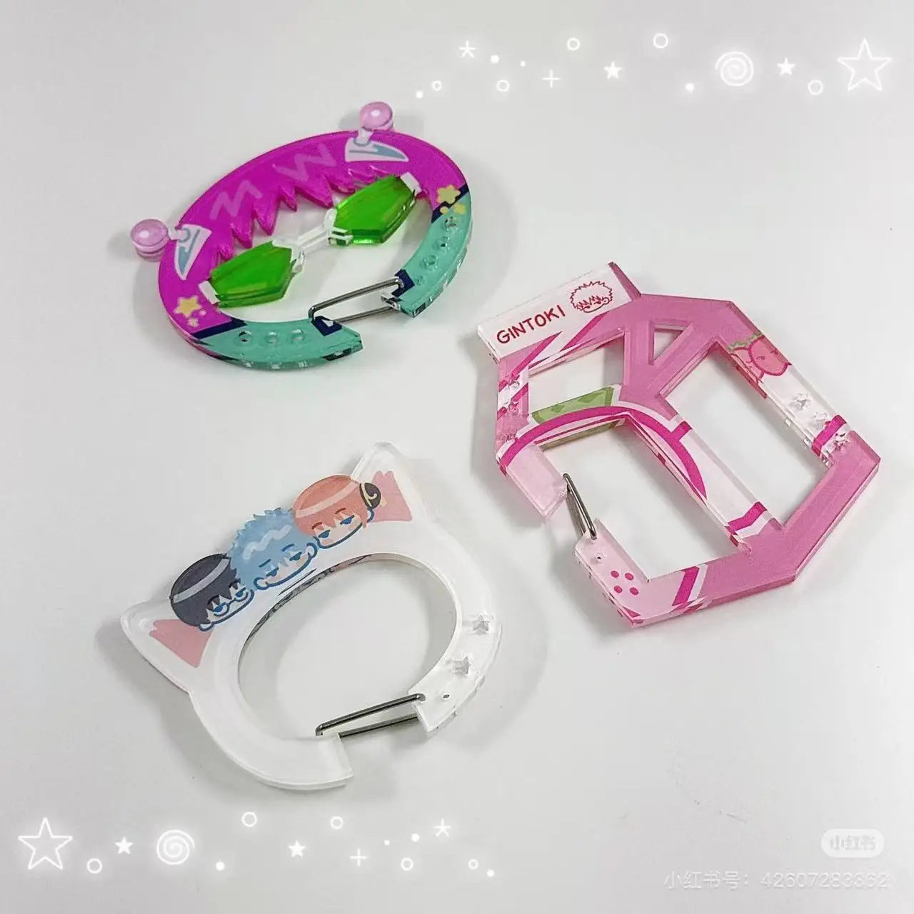 Saiki Kusuo Anime Keychain Women Mountaineering Buckle Acrylic Key Chain