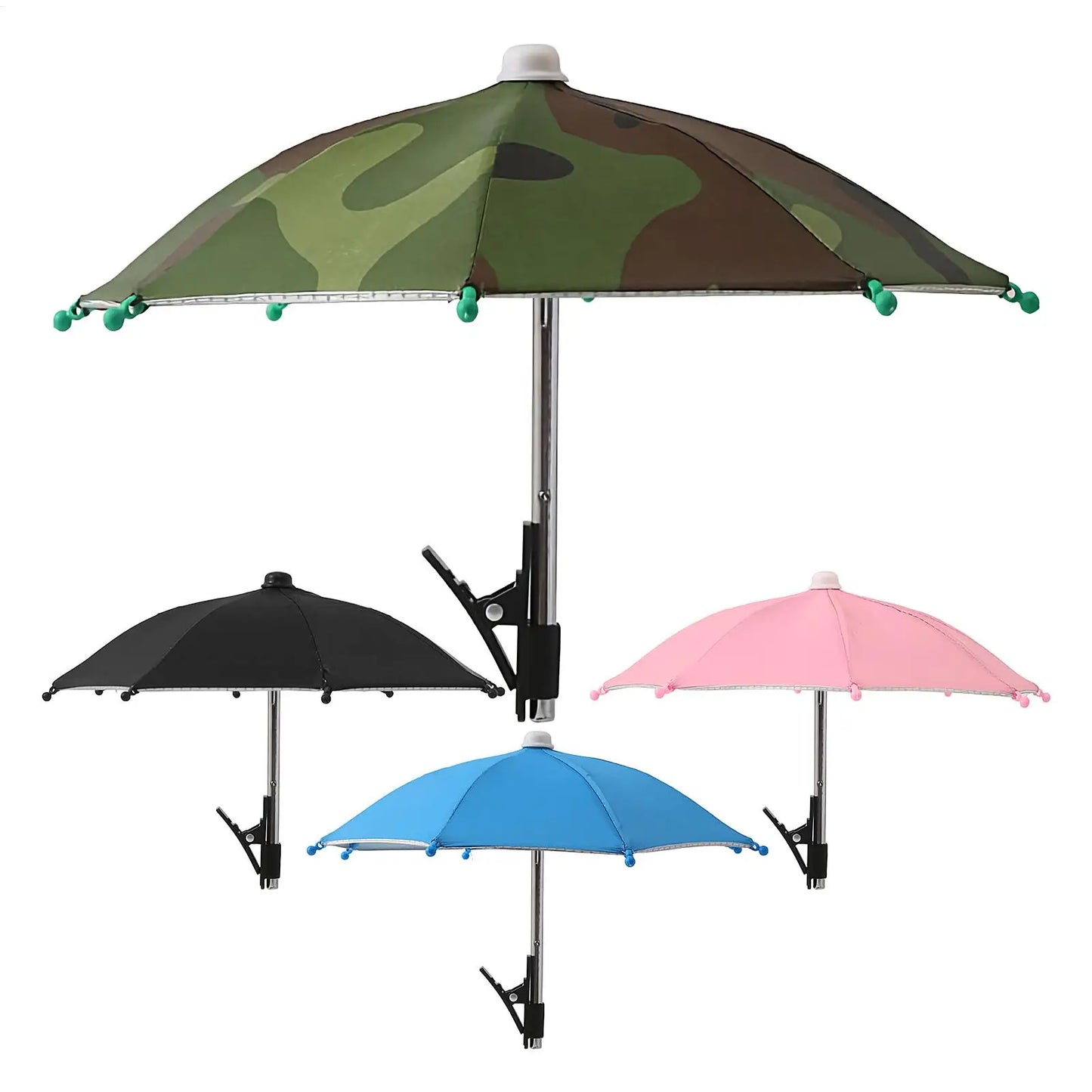 Cell Phone Umbrella Holder with Clip for Sun Shade