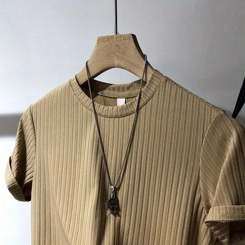 Men's Clothing  Silk Quick Dry Short Sleeve T-Shirt