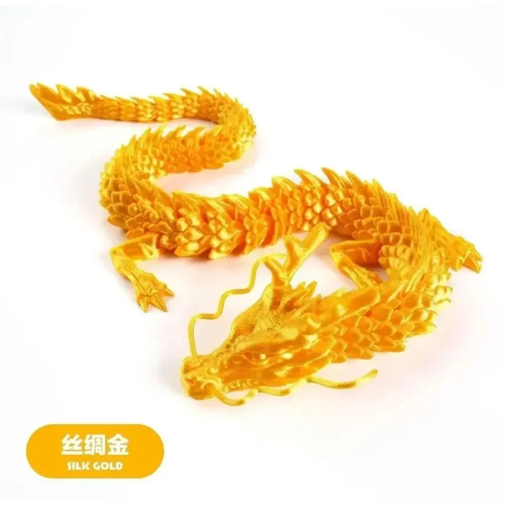 3D Printed Dragon Ornaments Luminous Chinese Long Flexible Articulated