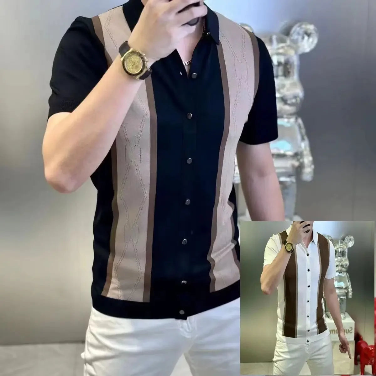 Men's Clothing Premium Short Sleeve Shirt Summer New Slim Fit