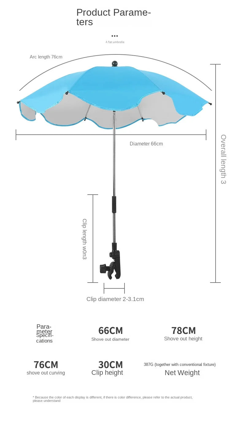 Adjustable Shade Umbrella Uv Sunshade For Stroller Accessories