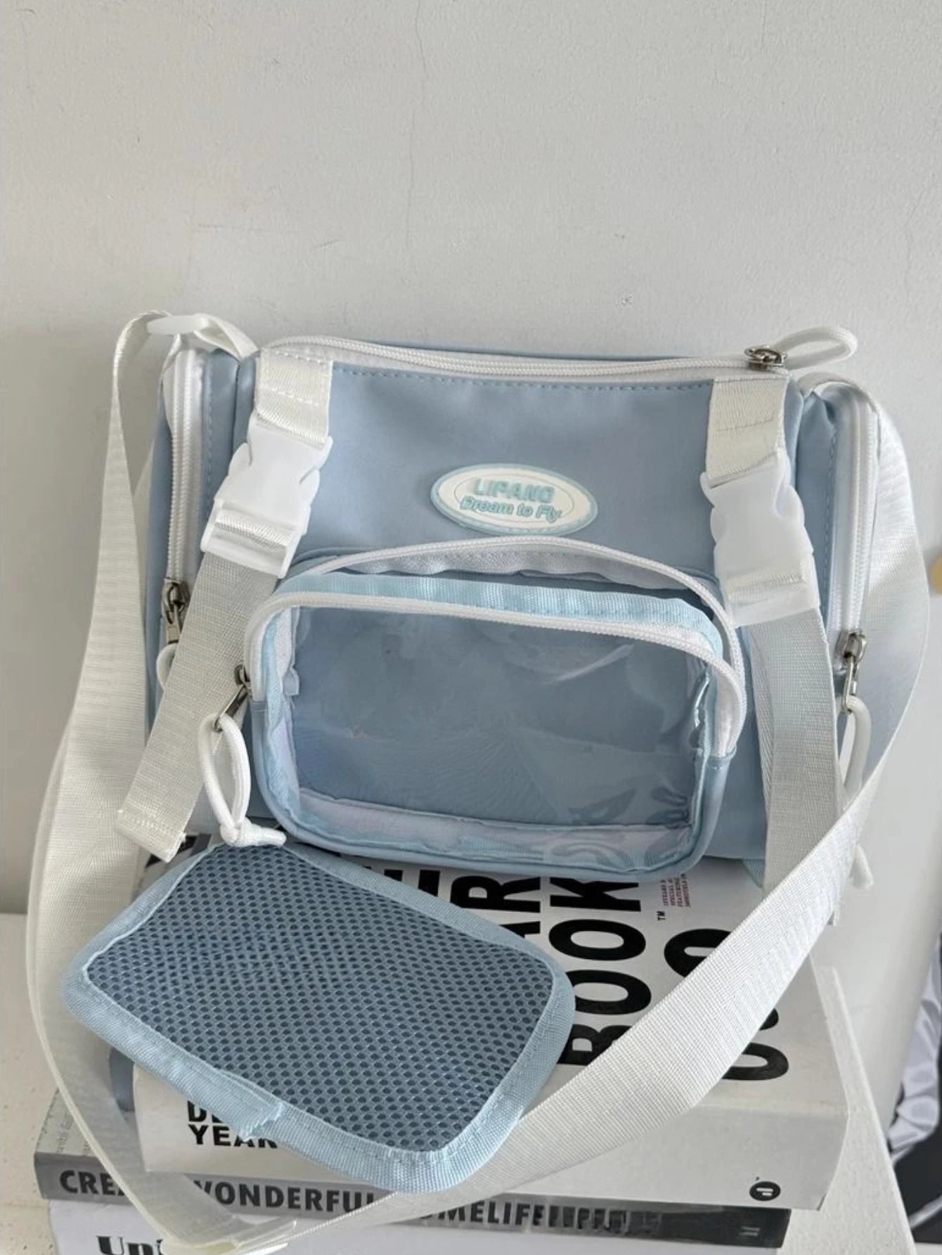 Women Multipocket Clear Transparent Bag Summer Crossbody Bags