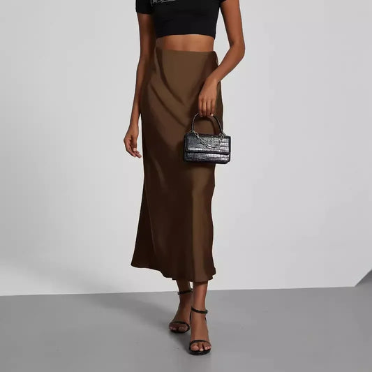 Elegant Fashionable European Style Midi Skirt