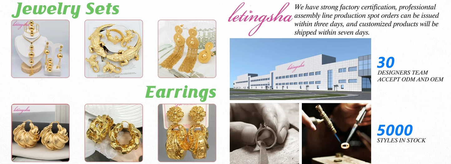 African Fashion Sets Luxury Dubai Jewelry Round Bead Stud Earrings Pendant Necklace