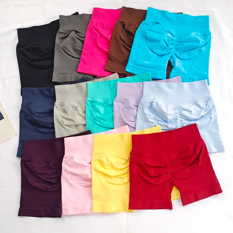Women's High-Waisted Seamless Fitness Shorts