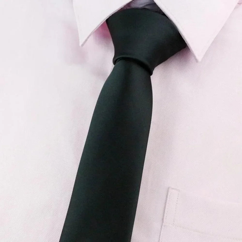Black Color Fashion Simple Clip on Tie