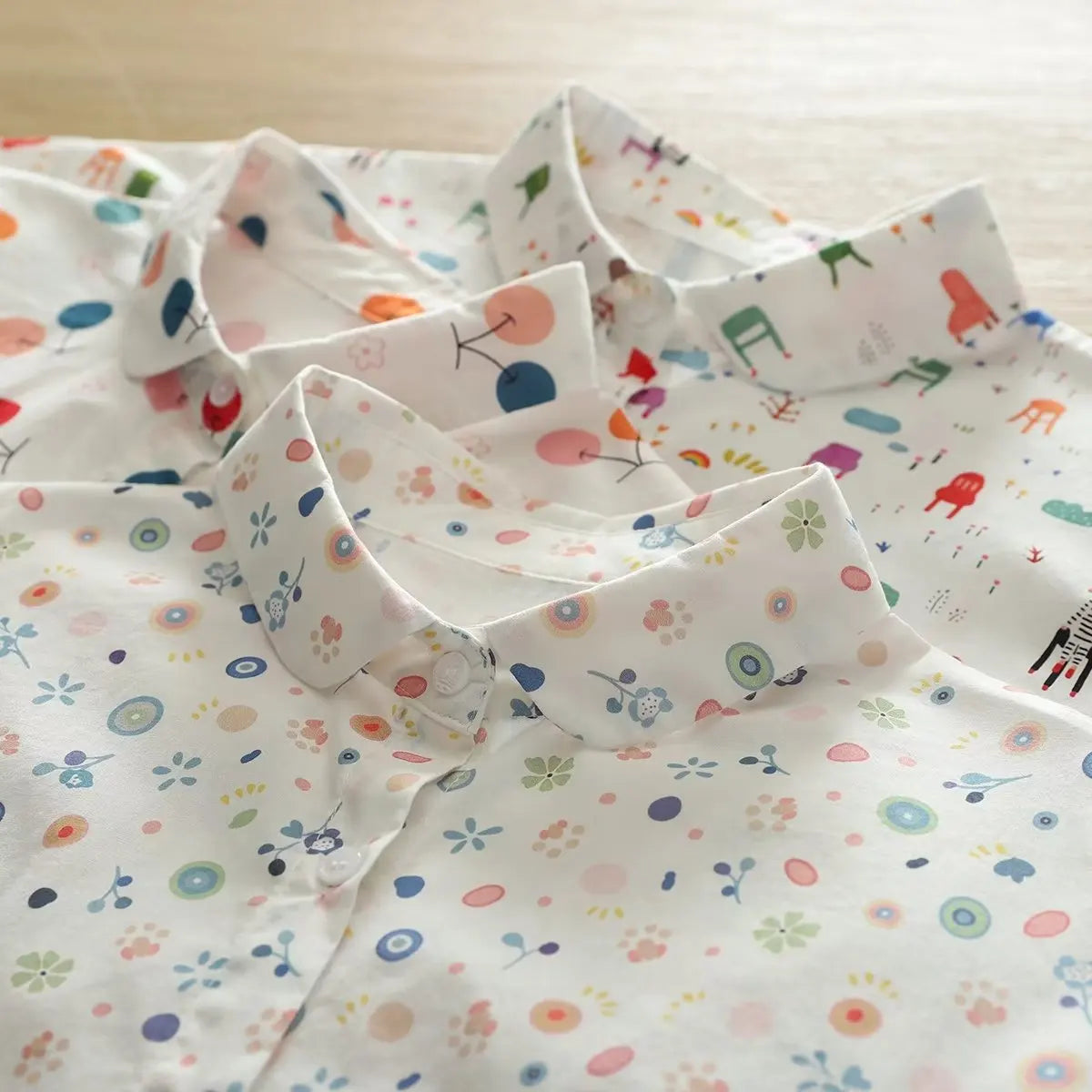 Printed Shirts Cotton Casual Blouses and Tops