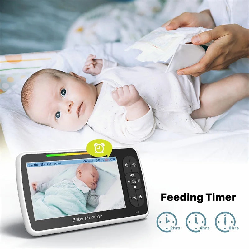 Babystar 5inch Video Baby Monitor with Remote Pan