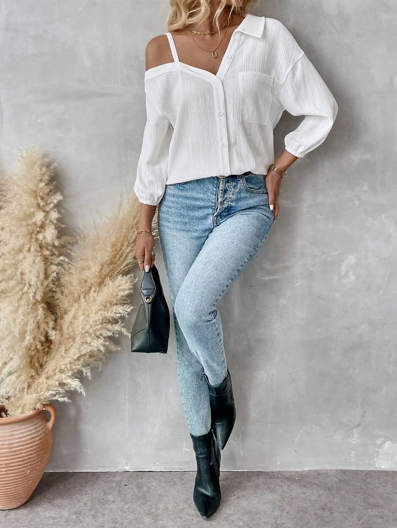 Cardigan Texture Casual Shirts For Women Clothes